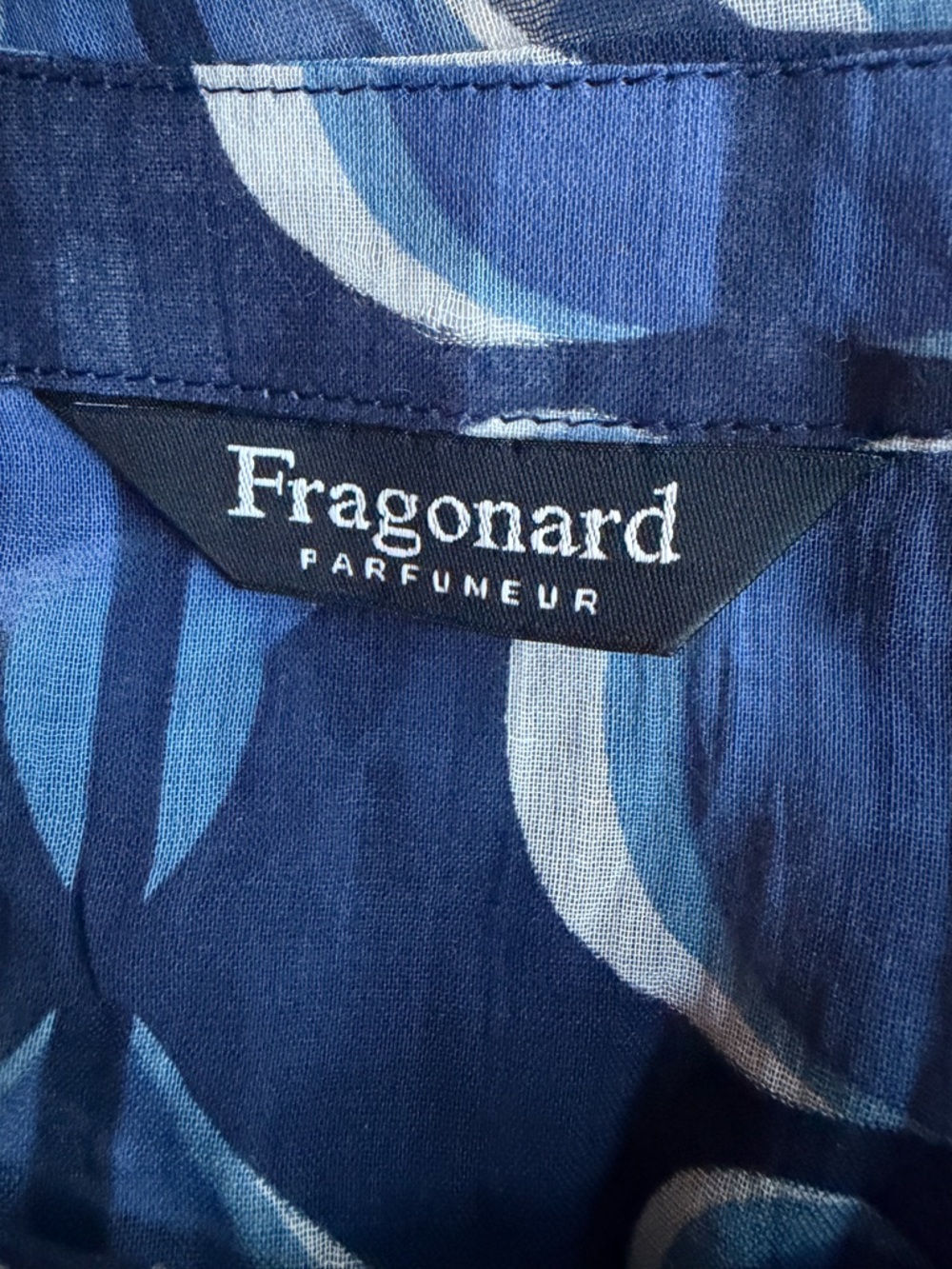 NWOT Fragonard 100% Cotton Semi-Sheer Billowy Lightweight Geometric Peacock-Like - Picture 6 of 7